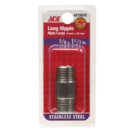 SMITH-COOPER NIPPLE SS 3/8"" X 1.5"" S8344NI003014B